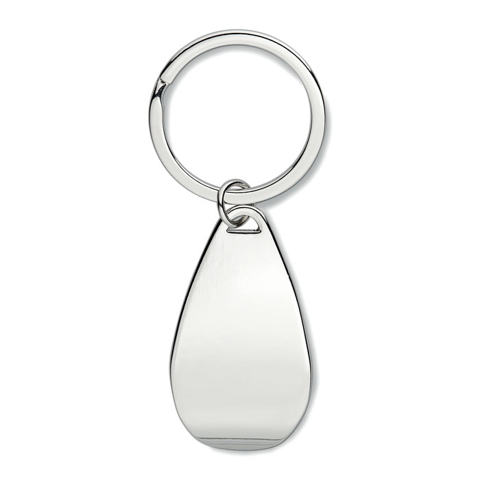 Porte-clés publicitaire -Handy silver brillant